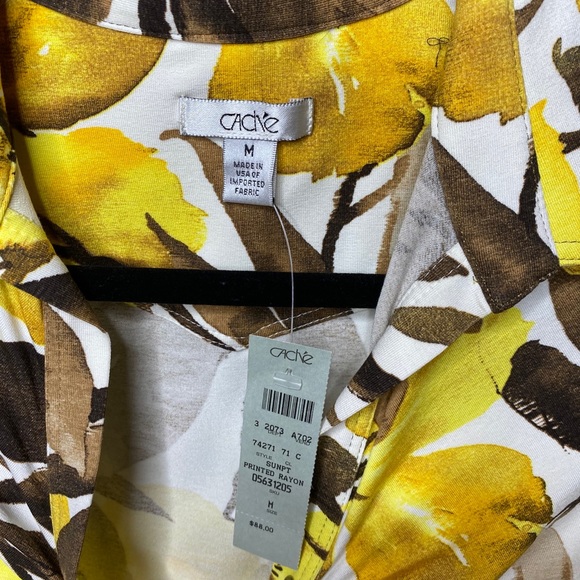 Cache Yellow Floral Print Top - Picture 6 of 13